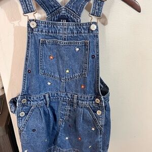 GAP Kids Blue Denim Overalls with Colorful Accents